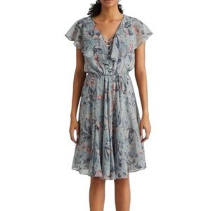 NWT Lauren Ralph Lauren Floral Chiffon or Georgette Dress